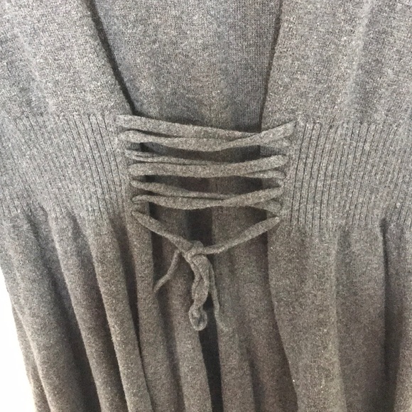 TORRID Charcoal Grey Lace Up Sweater Dress sz 2X - Picture 5 of 11